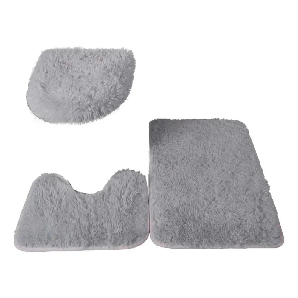 3-Piece Non-Slip Microfiber Bathroom Mat Set