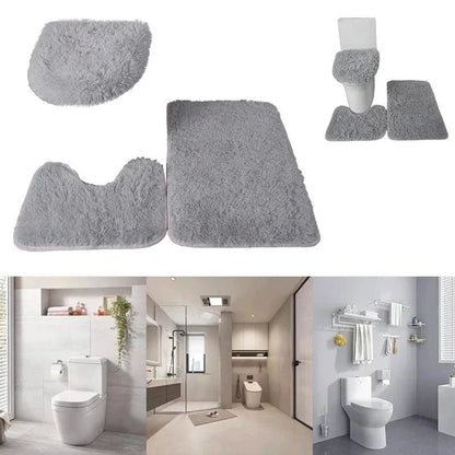 3-Piece Non-Slip Microfiber Bathroom Mat Set