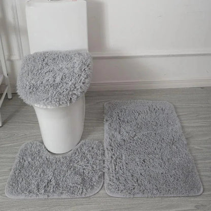 3-Piece Non-Slip Microfiber Bathroom Mat Set