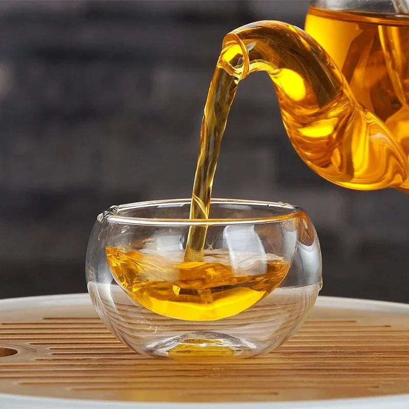 Monzzi Glass Tea Cup Set for Kung Fu Tea Ceremony