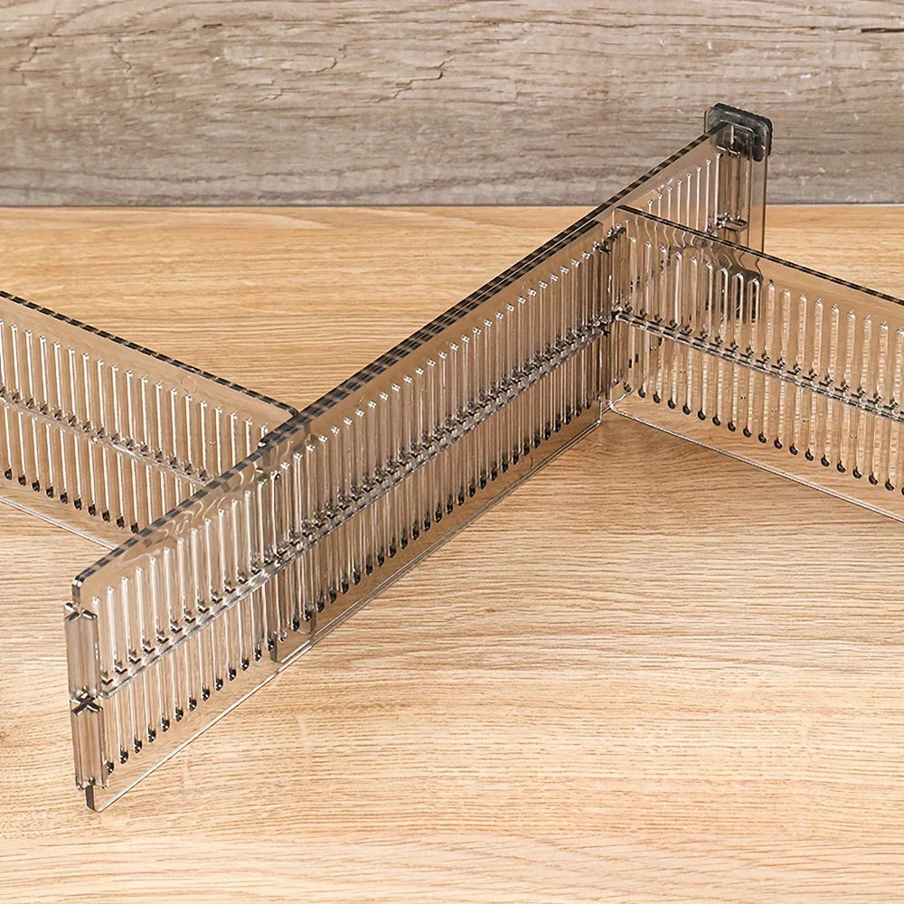 Monzzi 2-Piece Adjustable Acrylic Drawer Organizer Set