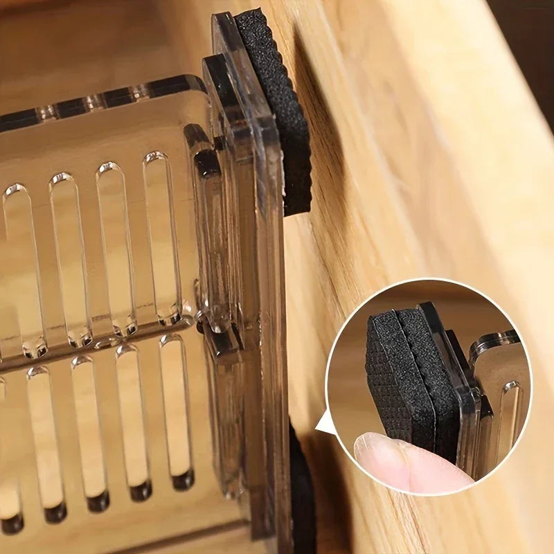 Monzzi 2-Piece Adjustable Acrylic Drawer Organizer Set