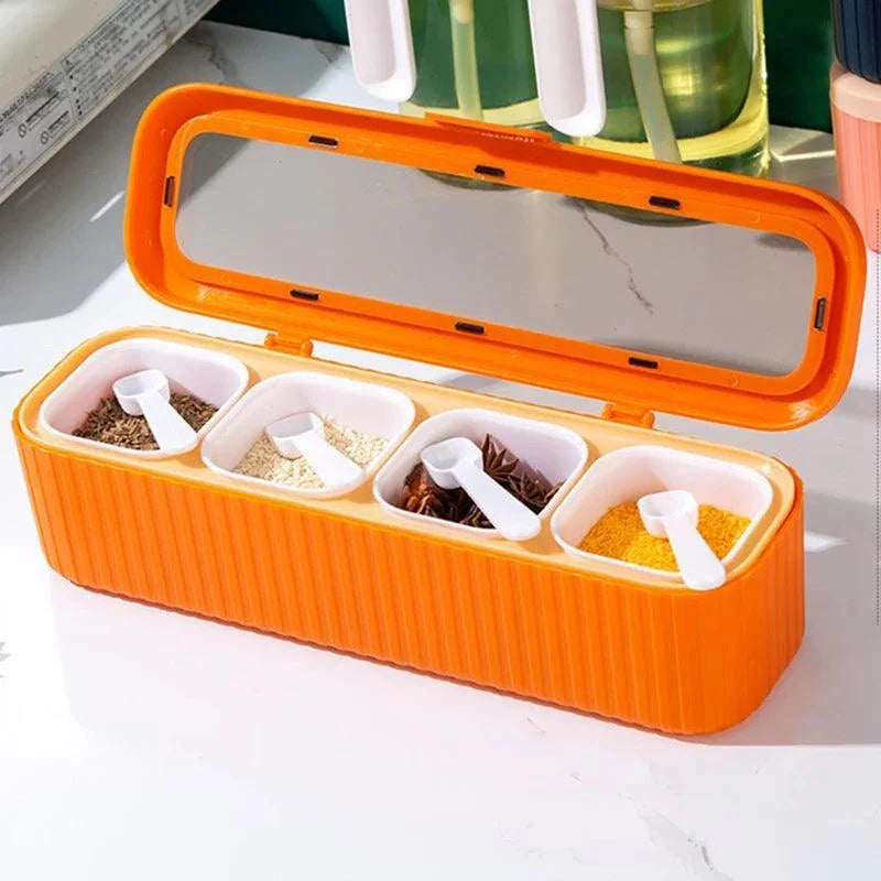 Kitchen Spice Organizer Set with Box and Bottles