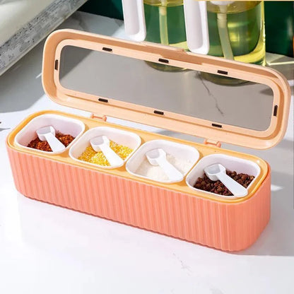 Kitchen Spice Organizer Set with Box and Bottles