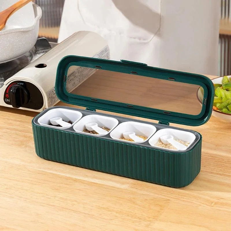 Kitchen Spice Organizer Set with Box and Bottles