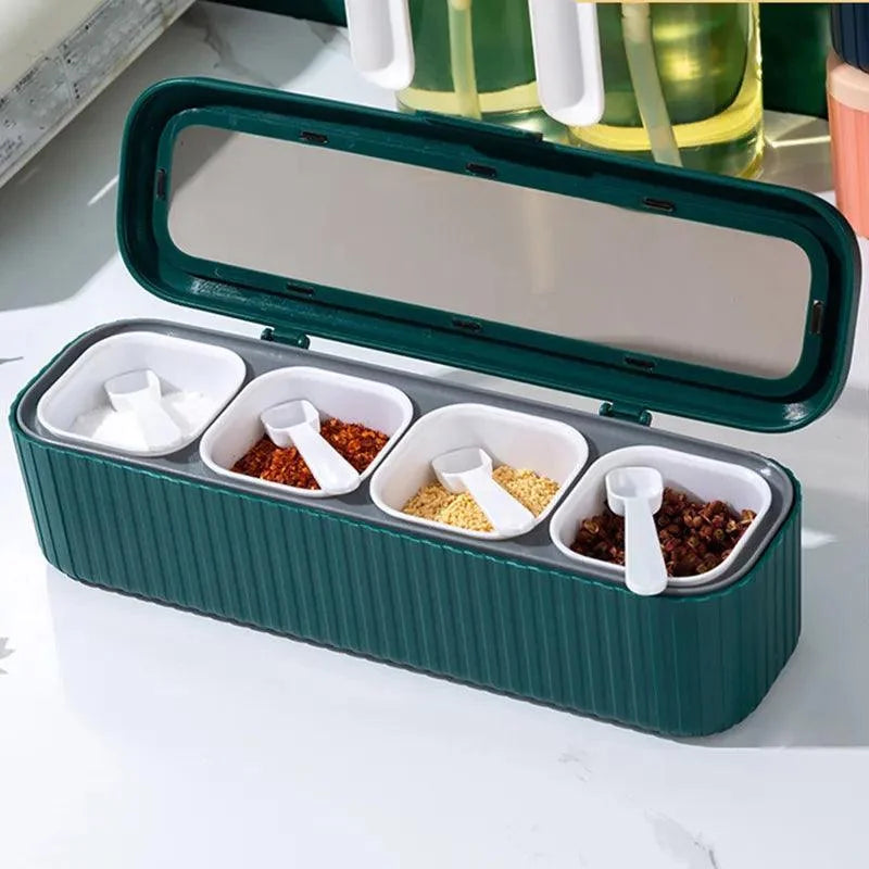 Kitchen Spice Organizer Set with Box and Bottles