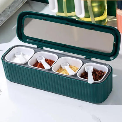 Kitchen Spice Organizer Set with Box and Bottles