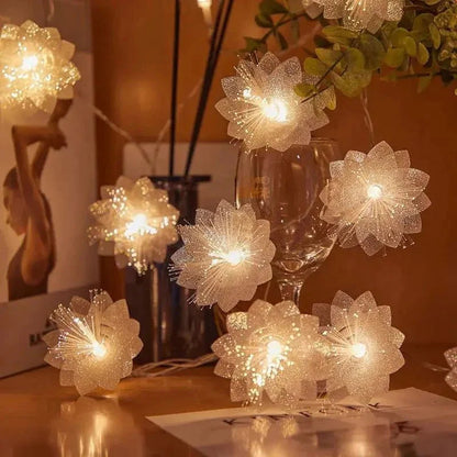 Christmas Floral LED String Lights - Decorative Light String