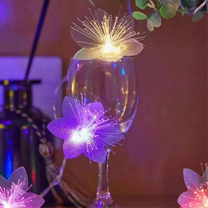 Christmas Floral LED String Lights - Decorative Light String