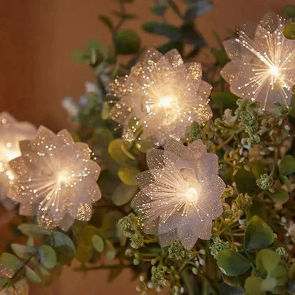 Christmas Floral LED String Lights - Decorative Light String