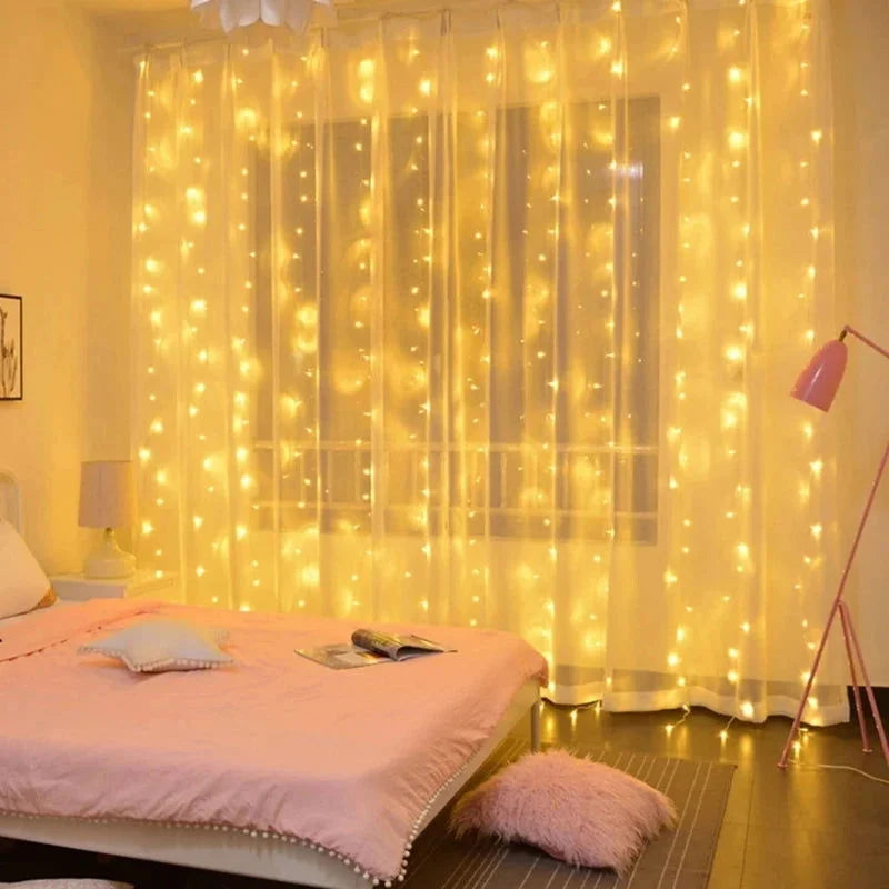 Monzzi Christmas LED Light Curtain for Festive Decor