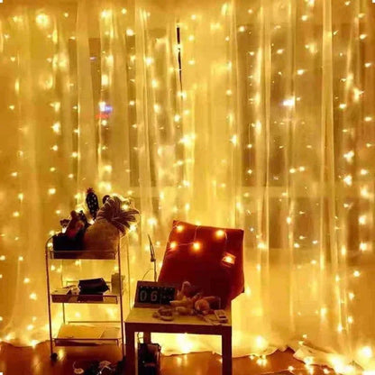 Monzzi Christmas LED Light Curtain for Festive Decor