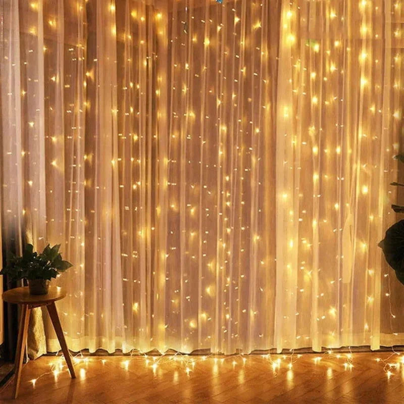 Monzzi Christmas LED Light Curtain for Festive Decor