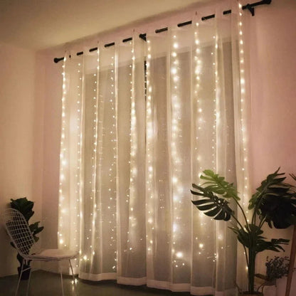 Monzzi Christmas LED Light Curtain for Festive Decor