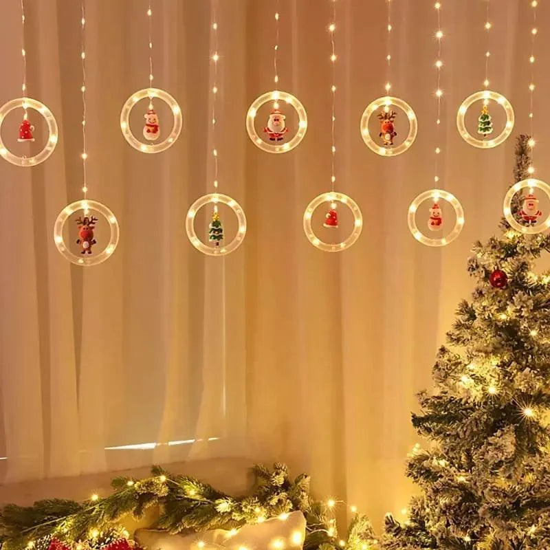 Monzzi Christmas LED Light Curtain for Festive Decor