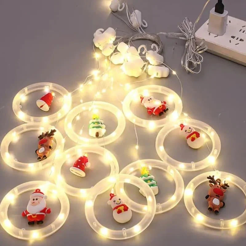 Monzzi Christmas LED Light Curtain for Festive Decor