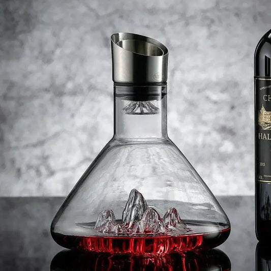 Artisan Iceberg Crystal Decanter for Bar and Liqueur Beverages