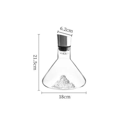 Artisan Iceberg Crystal Decanter for Bar and Liqueur Beverages