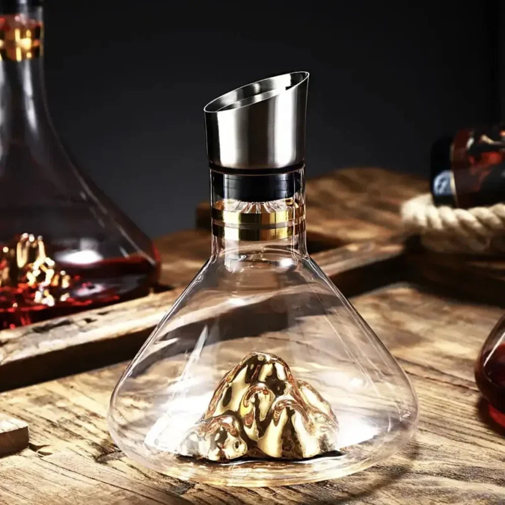 Artisan Iceberg Crystal Decanter for Bar and Liqueur Beverages