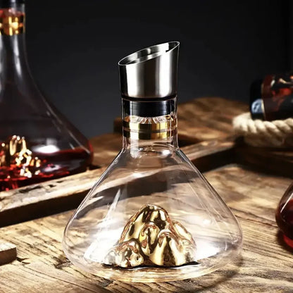 Artisan Iceberg Crystal Decanter for Bar and Liqueur Beverages