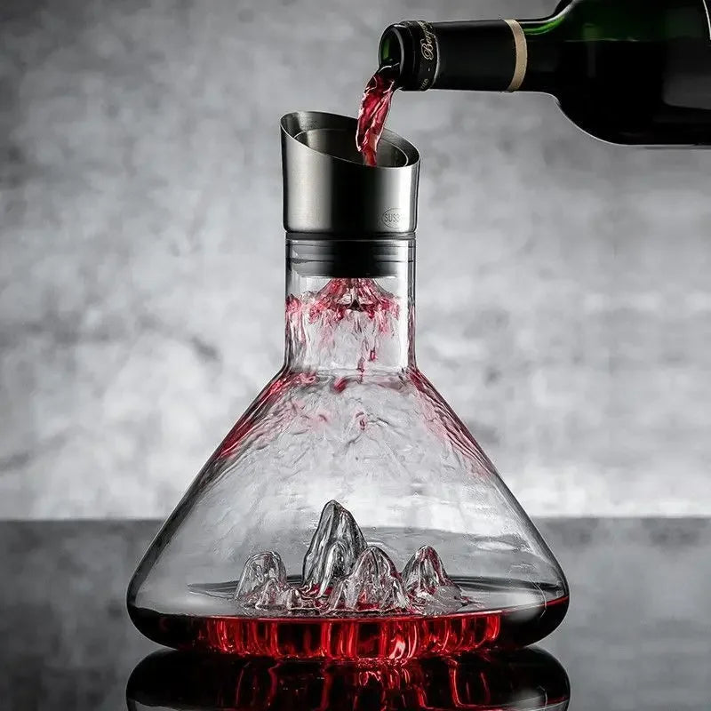 Artisan Iceberg Crystal Decanter for Bar and Liqueur Beverages