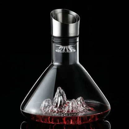 Artisan Iceberg Crystal Decanter for Bar and Liqueur Beverages