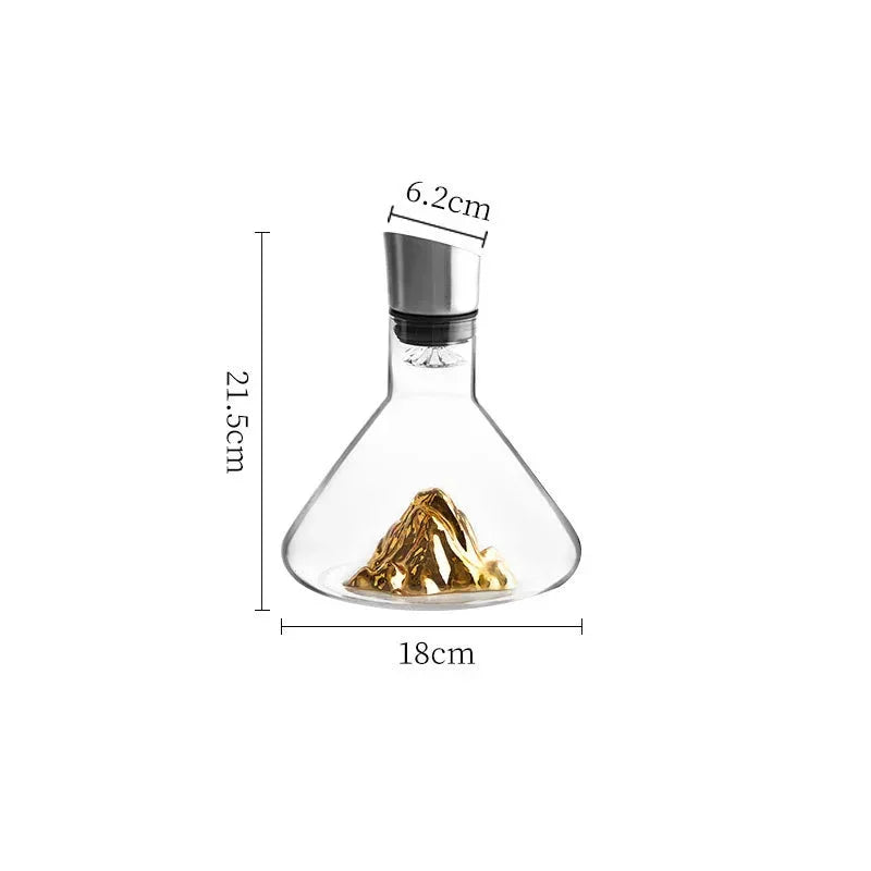 Artisan Iceberg Crystal Decanter for Bar and Liqueur Beverages