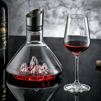 Artisan Iceberg Crystal Decanter for Bar and Liqueur Beverages