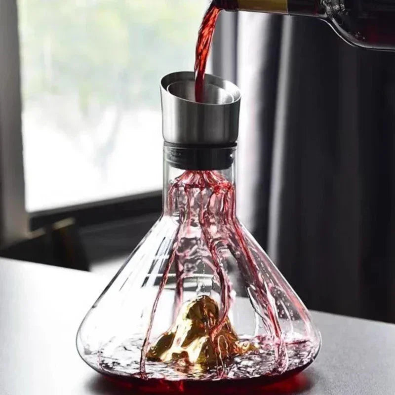 Artisan Iceberg Crystal Decanter for Bar and Liqueur Beverages