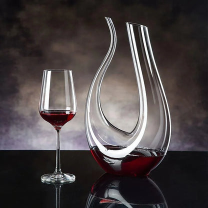 1500ml Monzzi Swan-Design Glass Wine Decanter