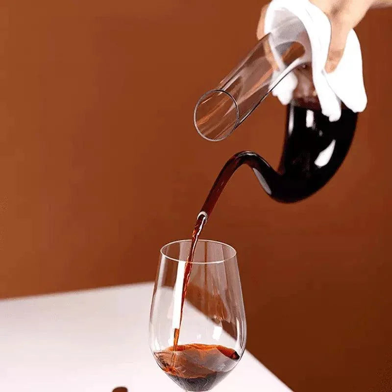 1500ml Monzzi Swan-Design Glass Wine Decanter