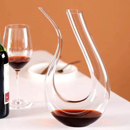 1500ml Monzzi Swan-Design Glass Wine Decanter
