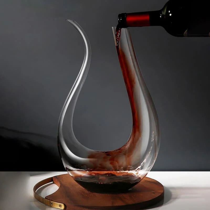 1500ml Monzzi Swan-Design Glass Wine Decanter
