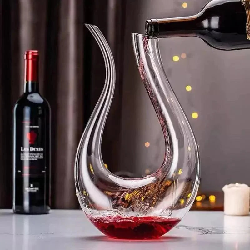 1500ml Monzzi Swan-Design Glass Wine Decanter