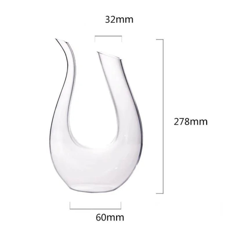 1500ml Monzzi Swan-Design Glass Wine Decanter