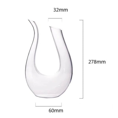 1500ml Monzzi Swan-Design Glass Wine Decanter