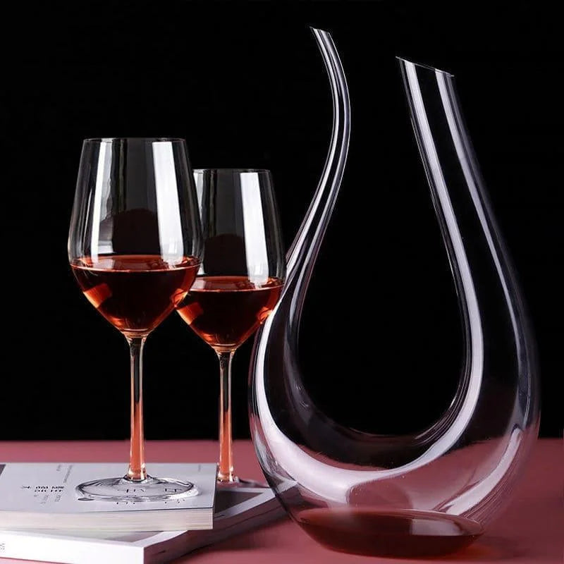 1500ml Monzzi Swan-Design Glass Wine Decanter