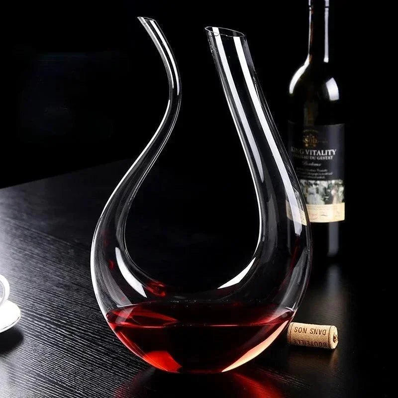 1500ml Monzzi Swan-Design Glass Wine Decanter