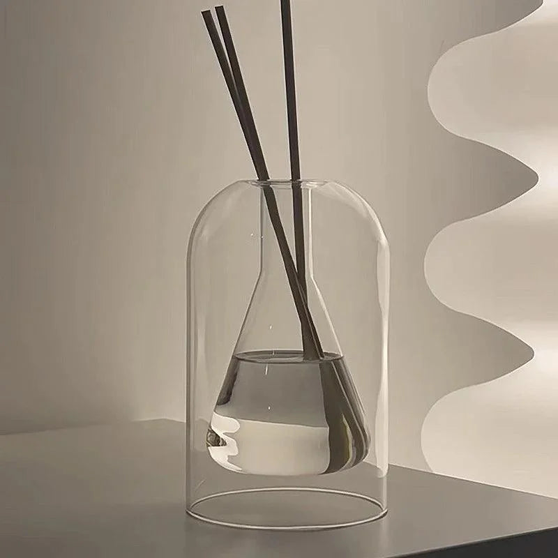 Minimalist Transparent Glass Aromatherapy Diffuser for Elegant Home Decor