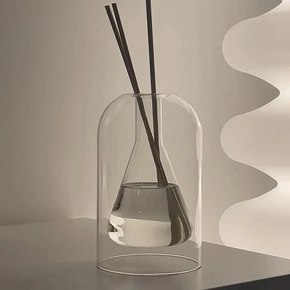 Minimalist Transparent Glass Aromatherapy Diffuser for Elegant Home Decor