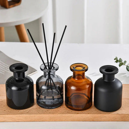Monzzi Decorative Glass Bottle Essential Oil Diffuser with Reeds