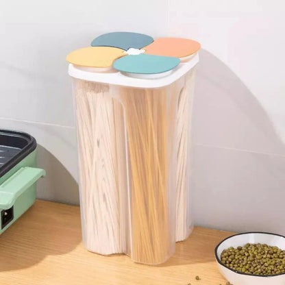 4-Compartment Food and Cereal Dispenser for Kitchen Organization