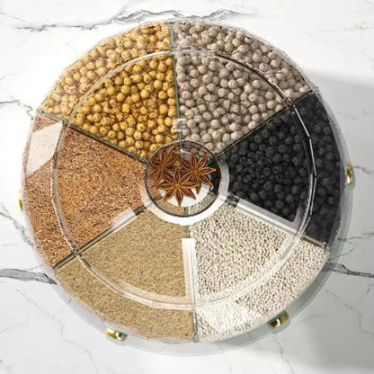 Monzzi 6-Compartment Rotating Food and Cereal Dispenser