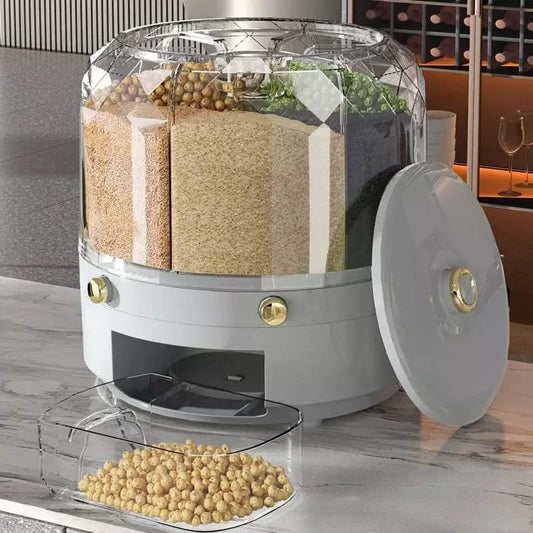 Monzzi 6-Compartment Rotating Food and Cereal Dispenser