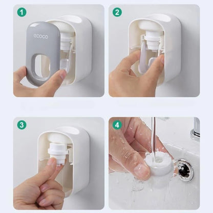 Space-Saving Automatic Toothpaste Dispenser for Bathroom by Monzzi