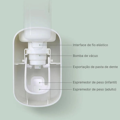 Space-Saving Automatic Toothpaste Dispenser for Bathroom by Monzzi