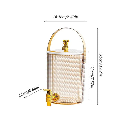 3.6L Clear Beverage Dispenser with Portable Handle by Monzzi