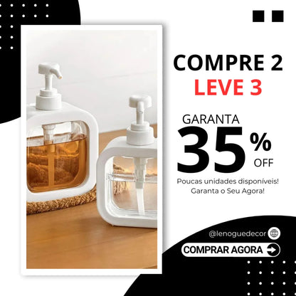 Sturdy ABS Liquid Soap Dispenser for Bathroom and Kitchen by Monzzi