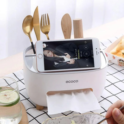 Monzzi Bathroom Tissue and Paper Dispenser with Versatile Storage Compartment