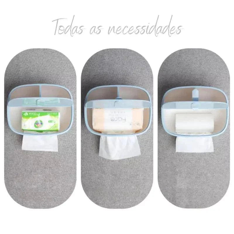 Monzzi Bathroom Tissue and Paper Dispenser with Versatile Storage Compartment